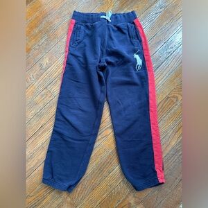 Polo by Ralph Lauren Kids Navy Joggers with Red Stripes